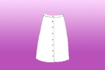 girls buttoned aster skirt