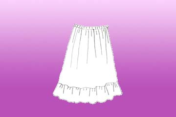 girls ruffle calendula skirt