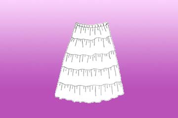 girls peony tiered skirt