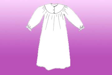 girls rounded winter nightgown