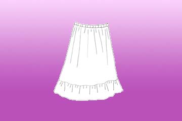 ladies ruffle calendula skirt