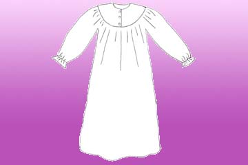 ladies rounded winter nightgown