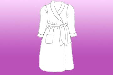 ladies statice dressing gown